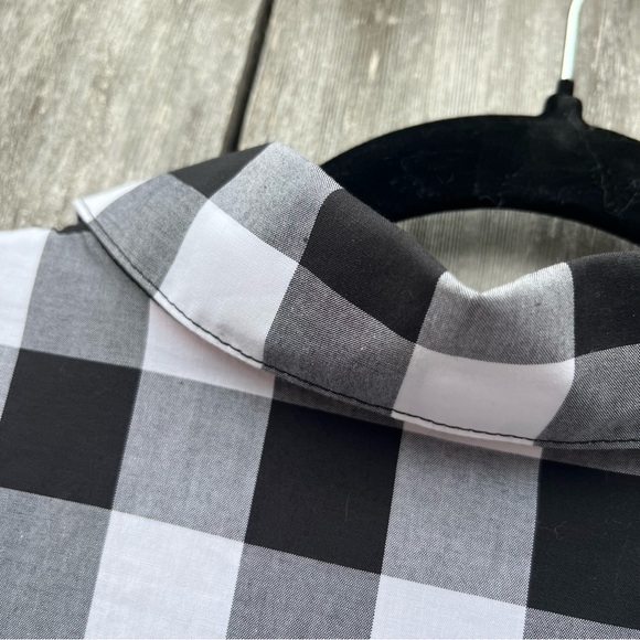 NWT Talbots x Oprah Magazine Black & White Sleeveless Button Tie Front Sundress - Picture 8 of 9